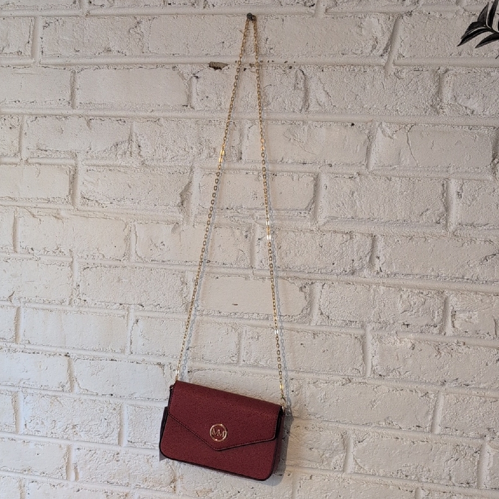 Marilyn Monroe Red Crossbody Bag with Gold Chain